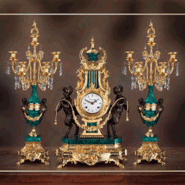 Set orologio e due candelabri  Stile Luigi XVI