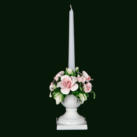 Candlestick with roses