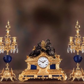 Set orologio e due candelabri  Stile LUIGI FILIPPO – NAPOLEONE III