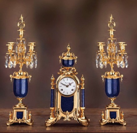 Set clock and two candelabra EMPIRE STYLE